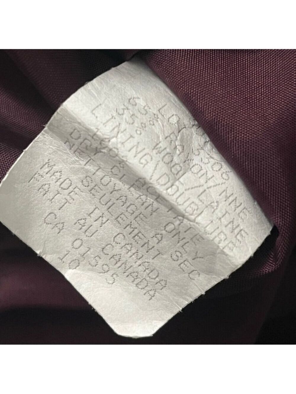 Beechers Brook Wool Skirt Suit Burgundy Size 10 Made in Canada - Picture 10 of 10